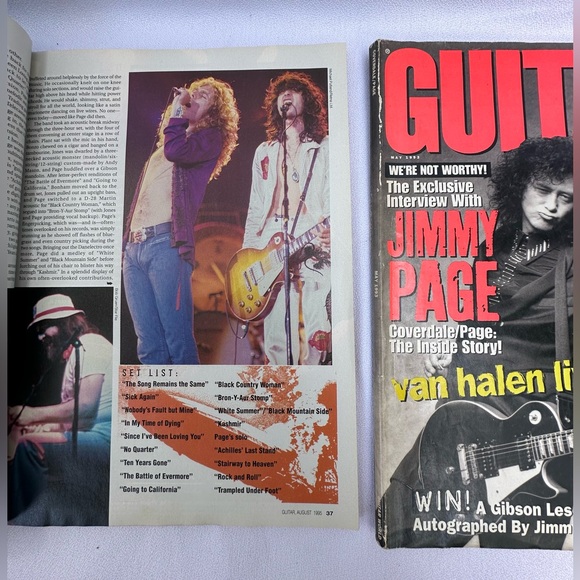 Two Vintage 90’s Guitar Magazines Jimmy Page - Picture 3 of 8
